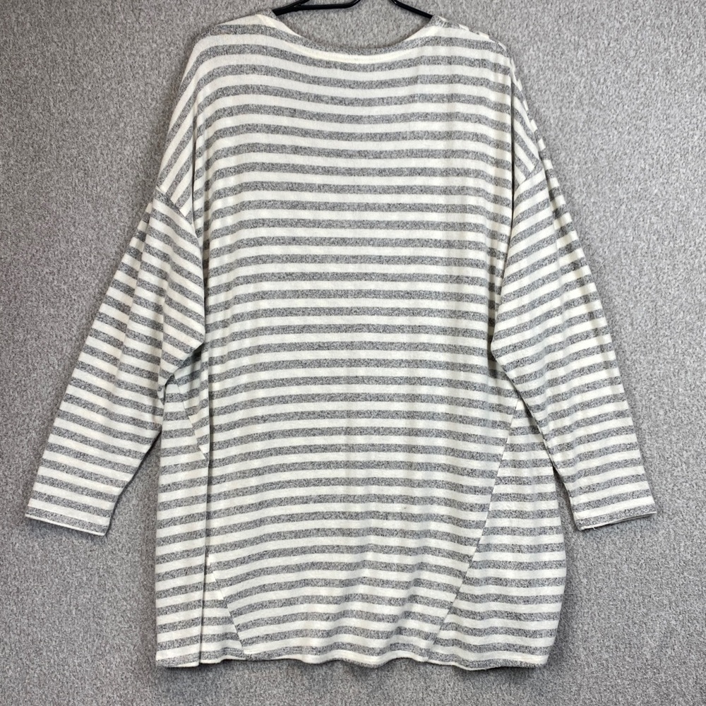 Retrology super soft long sleeve tee 2X stripe tunic top casual basics - Picture 6 of 7